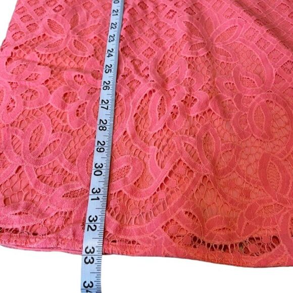 Altar'd State Women's Stretch Knit Crochet Sleeveless Dress Light Coral Medium - Picture 8 of 9